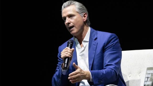 Newsom pointed out that Israel is an “apartheid state” driving the war with Iran.